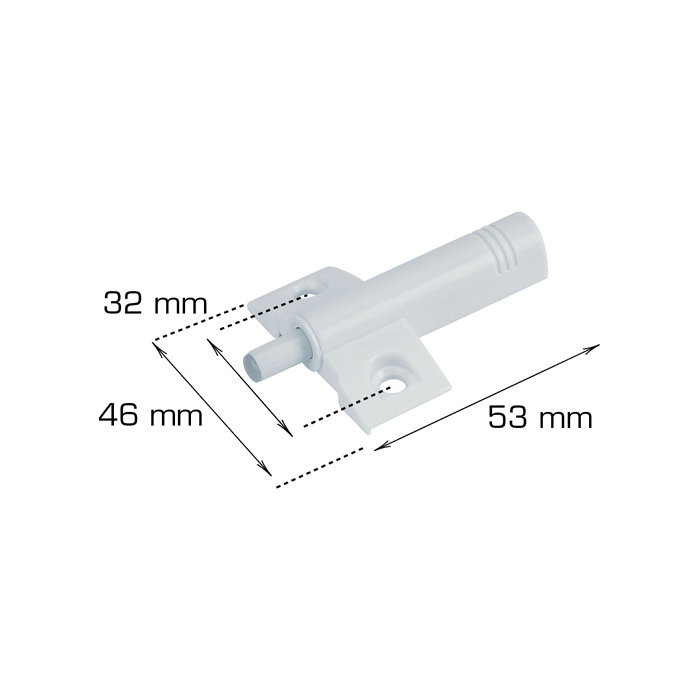 Dørdemper 53 x 46 mm - 2 stk. 